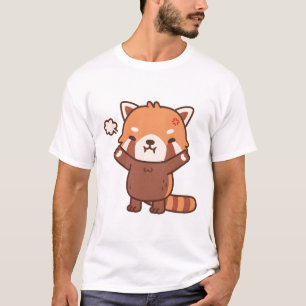 Camiseta Irritado, Mas Ainda Bonito, Panda Vermelha Permane