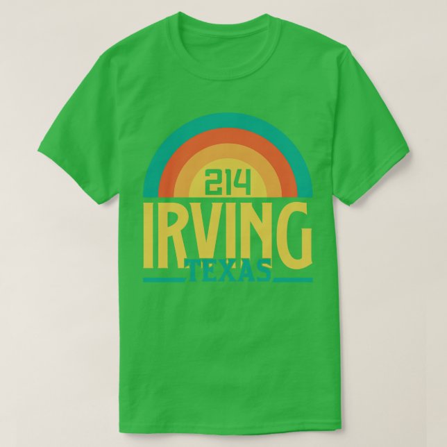 Camiseta Irving Texas Area Code (Frente do Design)
