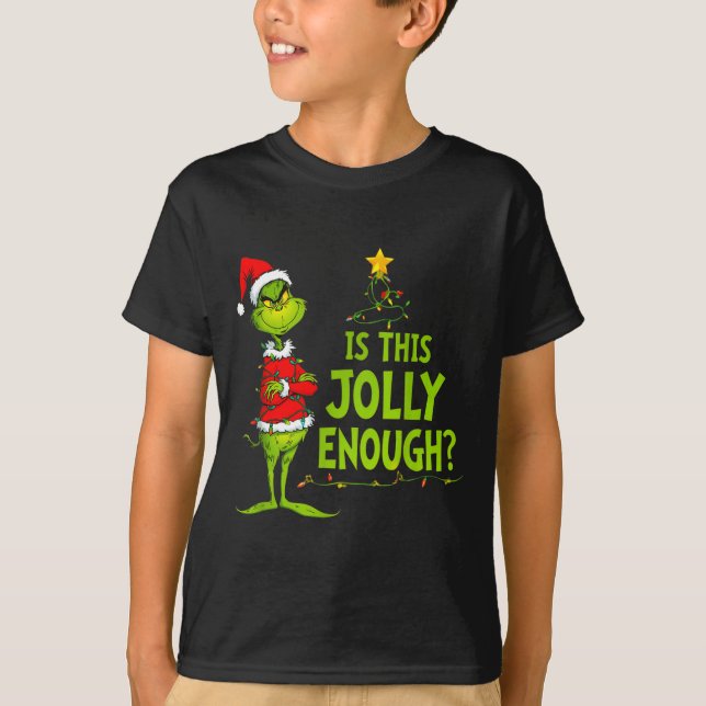 Camiseta Is This Jolly Enough Funny Christmas Tree Lights H (Frente)