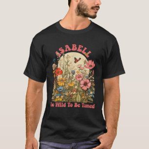 Camiseta ISABELL Nome Cute Retro Girls Wildflower ISABELL N