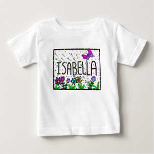 Camiseta Isabella Girl's Name, Whimsical Art