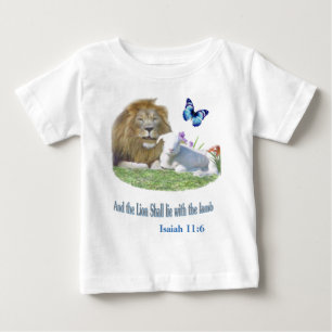 Camiseta Isaiah 11: 6 Leão e Lamb