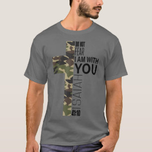 Camiseta Isaiah 4110 Não Teme Bíblias Cristãs Faith Vers