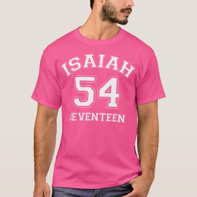 Camiseta Isaiah 5417 Nenhuma Arma Formada Contra Você Bíbli (Frente)
