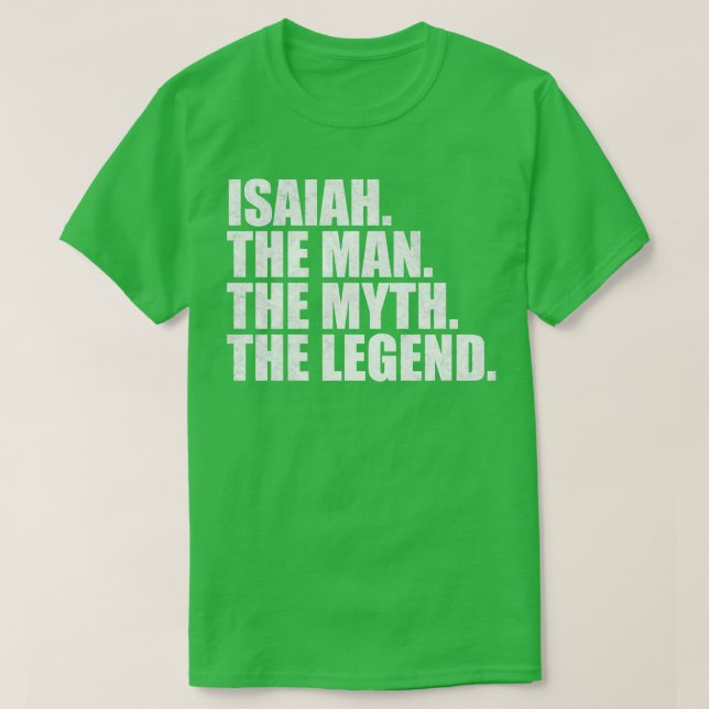 Camiseta IsaiahIsaiah Nome Isaiah nome dado (Frente do Design)