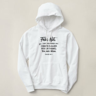 Camiseta Isaías 43:1 Não tema Eu Redimi Texto Preto
