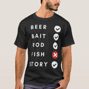 CAMISETA ISCA DE PEIXE COM VARINHA DE PESCA / PESCA
