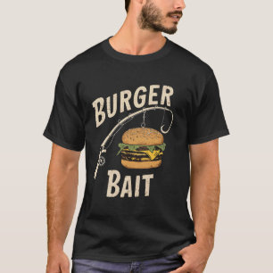 Camiseta Isca de Pesca Hambúrguer Engraçado Presente de Pes