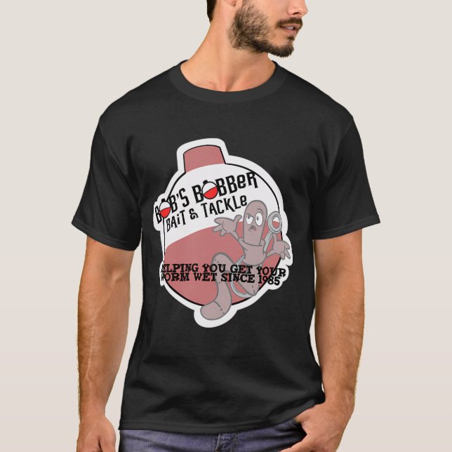 Camiseta Isca e Equipamento de Bobber do Bob (Frente)