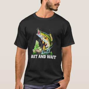 Camiseta Isca e Espera Pesca Caça Pescador Caçador Lago