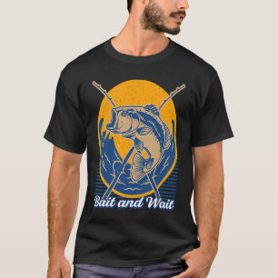 Camiseta Isca e Espera Pesca Caça Pescador Caçador Lago
