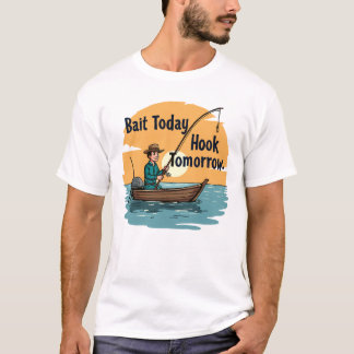 Camiseta Isca Hoje, Anzol Amanhã: Paraíso do Pescador