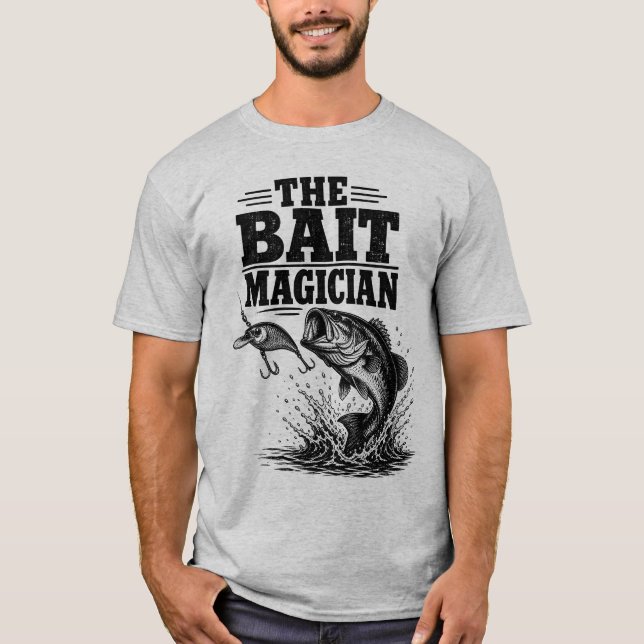 Camiseta Isca para pesca de robalo presente, Gráfico de pes (Frente)