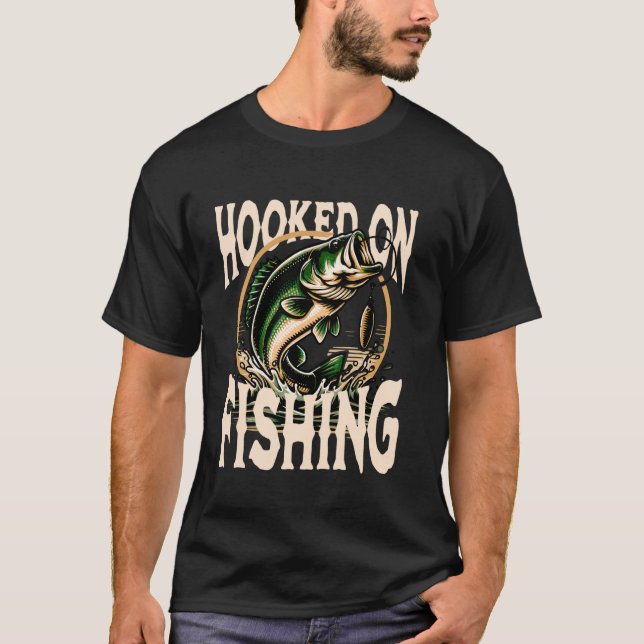 Camiseta Iscado Na Isca De Pesca De Robalo (Frente)