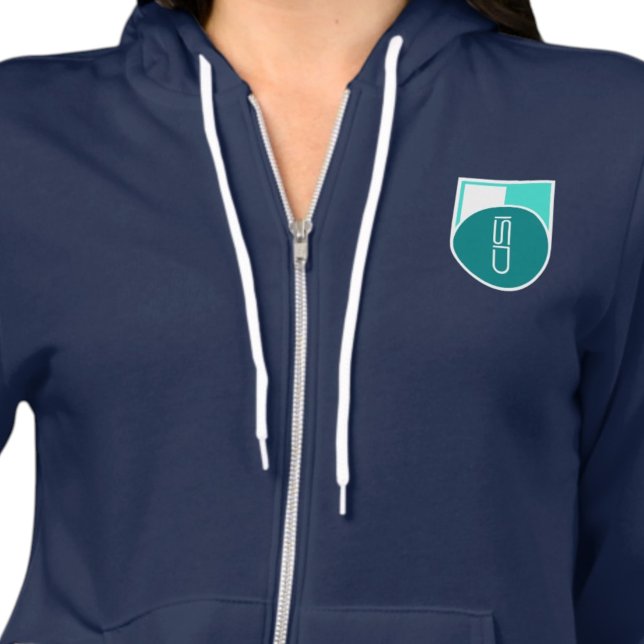 Camiseta ISD Mulheres Logotipo Retro Turquesa (Criador carregado)