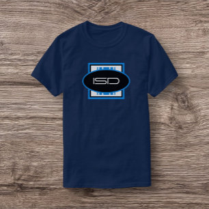Camiseta ISD Unisex Logotipo Azul Branco