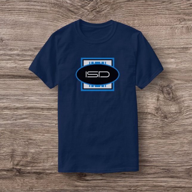 Camiseta ISD Unisex Logotipo Azul Branco (Criador carregado)