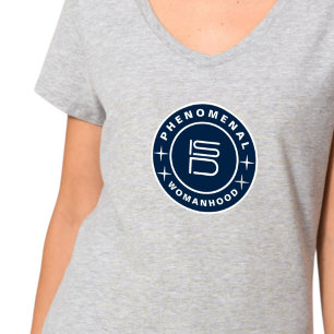 Camiseta ISD Women's Phenomenal Womanhood V-Neck