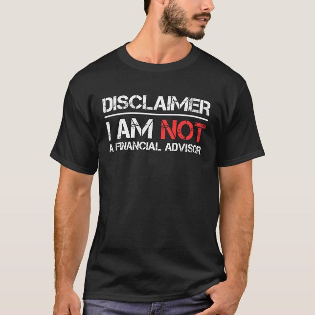 Camiseta Isenção De Responsabilidade Não Sou Um Consultor F (Frente)