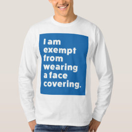 Camiseta Isento de Vestir uma cobertura de rosto