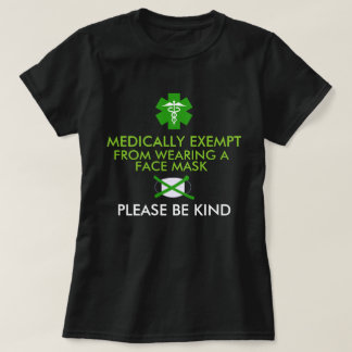 Camiseta Isento Médico De Máscaras