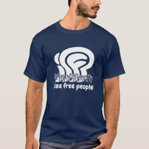 Camiseta isfp branco Eu vejo os punhos libertados da liberd