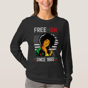 Camiseta Ish Livre Desde 1865 Com Bandeira Pan-Africana Par