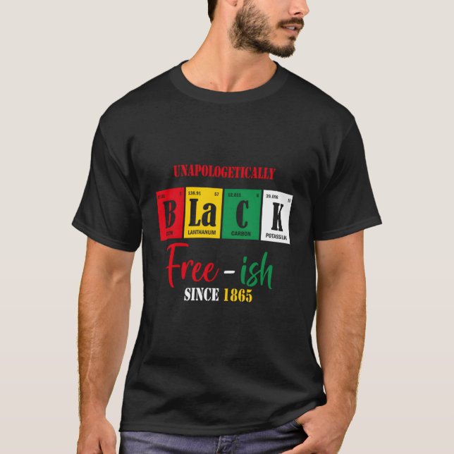 Camiseta Ish Livre Sem Peça De Desculpa Desde 1865 De Junho (Frente)