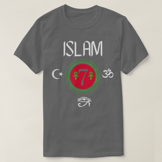 Camiseta Islã - Deuses e Terras Ocultam Ciência Alá 7 (Frente do Design)