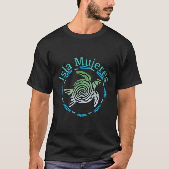 Camiseta Isla Mujeres Tribal Turtle (Frente)