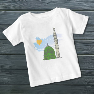 Camiseta Islâmica Infantil: Minimalista Masjid an-