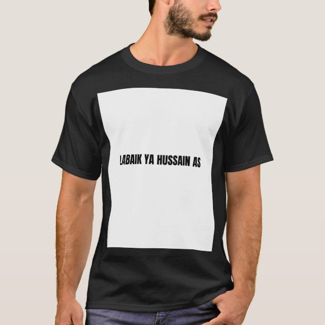 Camiseta Islâmica Labaik Ya Hussain (AS) (Frente)