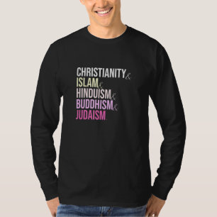 Camiseta Islamismo cristão hinduísmo budismo judaísmo