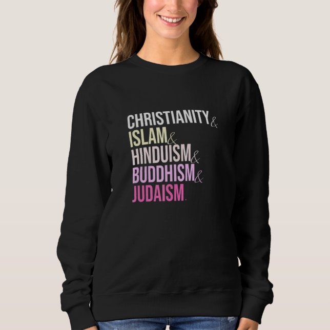 Camiseta Islamismo cristão hinduísmo budismo judaísmo (Frente)