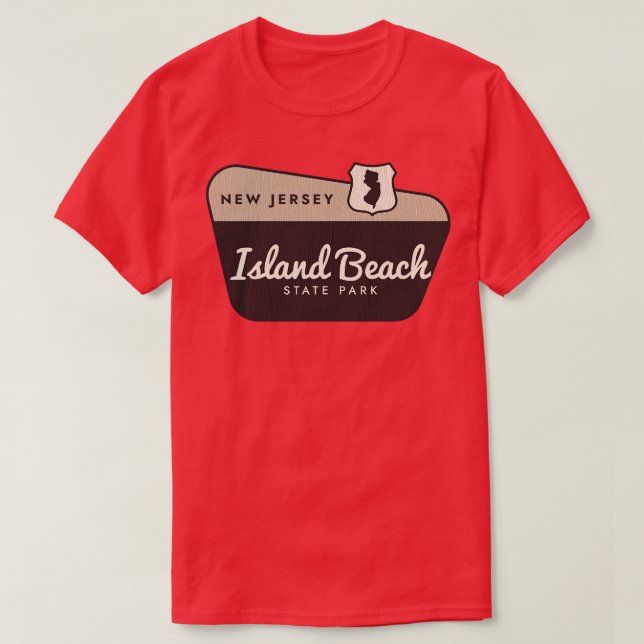 Camiseta Island Beach State Park New Jersey - Sinal de boas (Frente do Design)