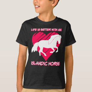 Camiseta Islandês Horse Heart Islandês