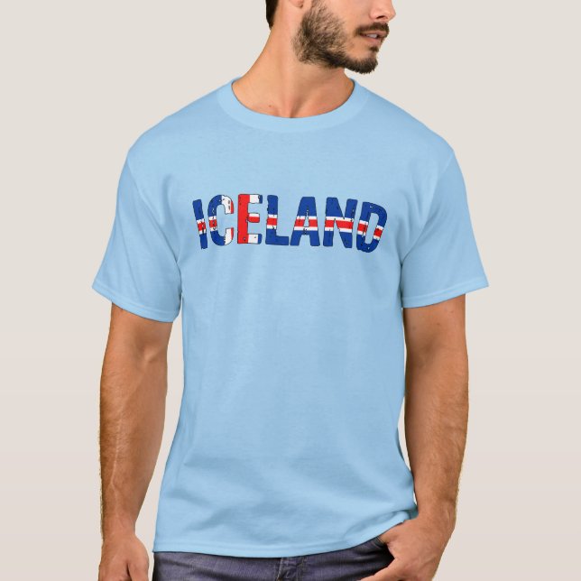 Camiseta Islândia ama patriota (Frente)