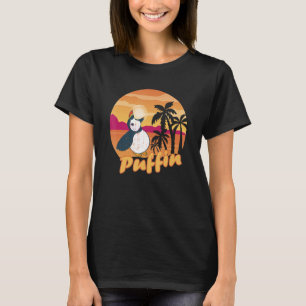 Camiseta Islândia Animal Puffin Bird Beach Palm Tree Puffi