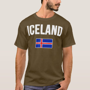 Camiseta Islândia Bandeira Islandesa Reykjavik ravel Souven