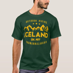 Camiseta Islândia Caminhando LANDMANNALAUGAR Est