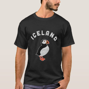 Camiseta Islândia com pássaro Puffin
