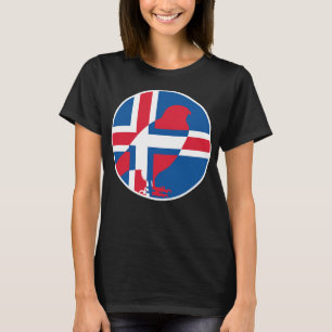 Camiseta Islândia Falcon Gyrfalcon Animal Nacional Islandês