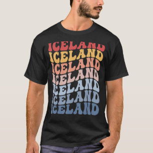 Camiseta Islândia Groovy Retro Islandês