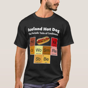 Camiseta Islândia Hotdog Viking Cuisine Mostarda Periódica
