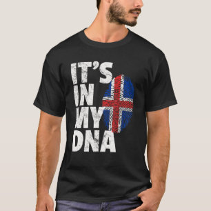 Camiseta Islândia Islandesa Flag IT's IN MY DNA Christmas