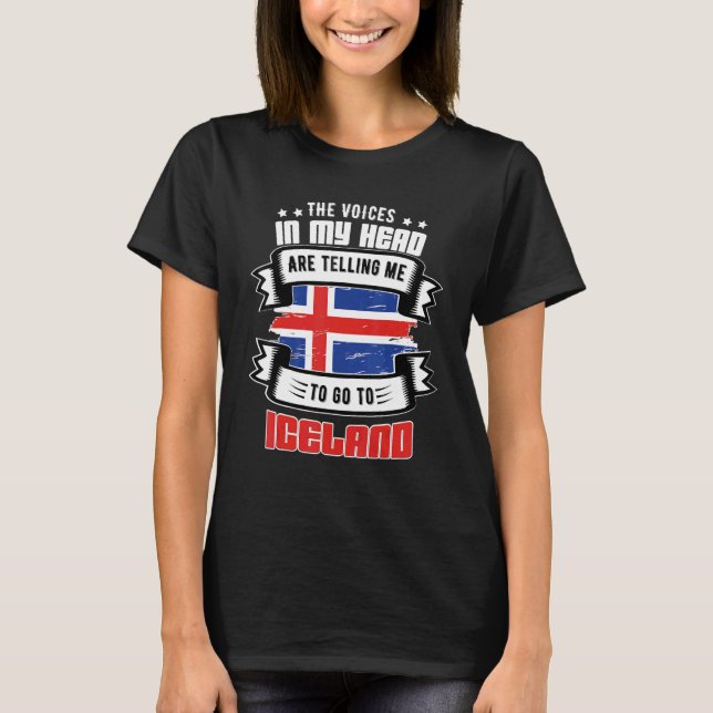 Camiseta Islândia Na Minha Cabeça (Frente)