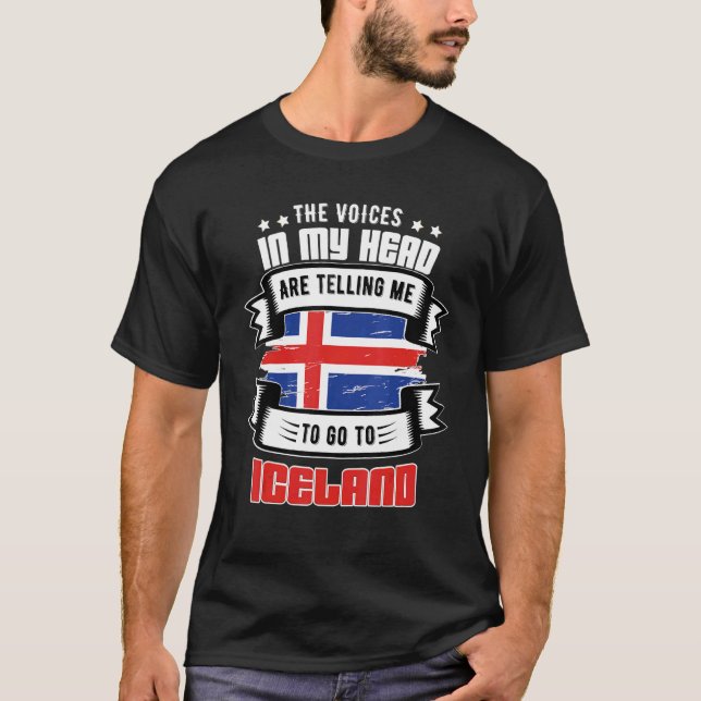 Camiseta Islândia Na Minha Cabeça (Frente)