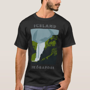 Camiseta Islândia Skogafoss Waterfall Viagem