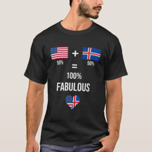Camiseta Islândia Usa Sinalizadores Fabulosos Meio Islandês