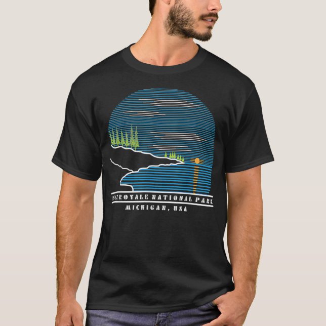 Camiseta Isle Royale Michigan US National Park Camping (Frente)